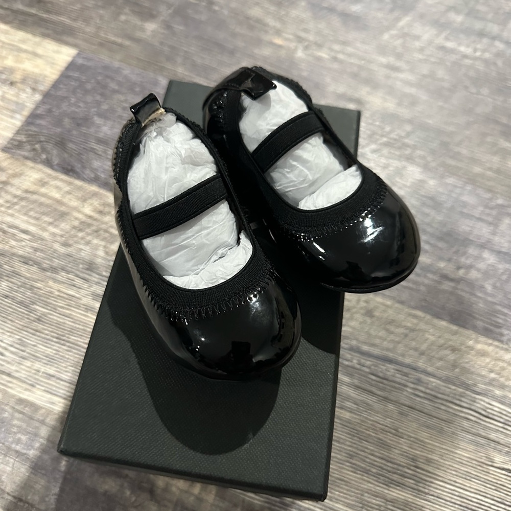 Yosi Samra Black Patent Kids Dress Shoes